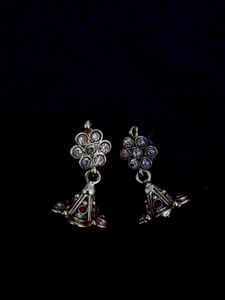 Vintage Rhinestone Cluster Earrings