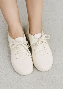 Beige Lace-Up Casual Sneakers