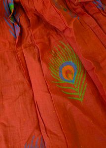 Ethnic Skirt with Peacock Design