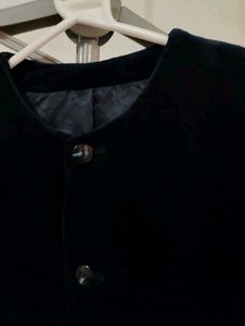Vintage Velvet Collarless Jacket