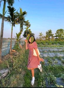 Women Checked Fit And Flare Mini Dress