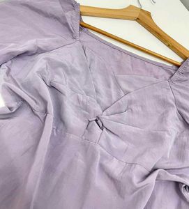 Lavender Puff Sleeve Top