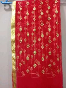 Bridal Red & Gold Ghungatt