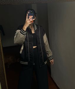 Harajuku Vintage Beige/Black UNISEX Bomber