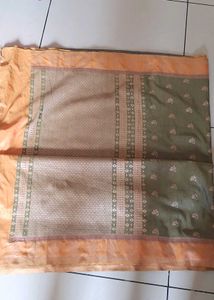 Olive And Turmeric Yellow Saree