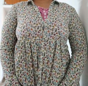 Printed Peplum Shirt