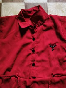 Girl Party Dress.Red Colour.Fancy Dress.