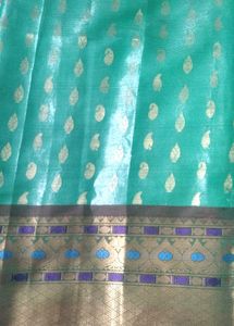 Green Saree with Paisley Design❤️