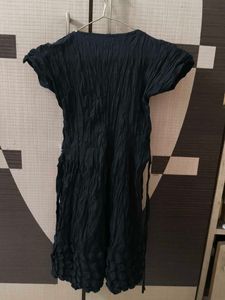 Black Glitter Border Dress Middie