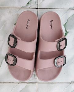 Pink Buckle Slides