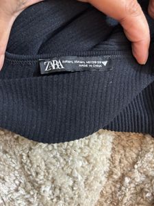 Zara Black Long Sleeve Top