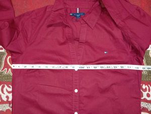 Tommy Hilfiger Burgundy Long Tunic Shirt