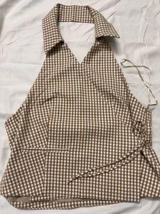 Checkered Halter Top