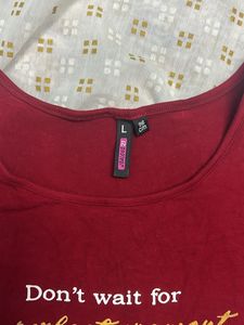 Jealous 21 Red Cold Shoulder Top