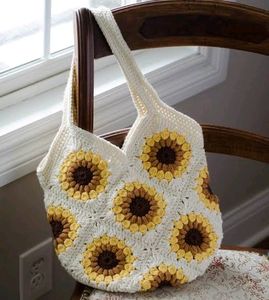 Tote Bag Made With Crochet