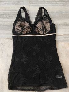 Lace Cami Top - Elegant Black