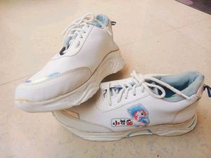 White Platform Fashion Sneakers