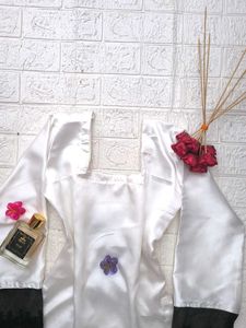 Corset Back Satin Kurti 🖤