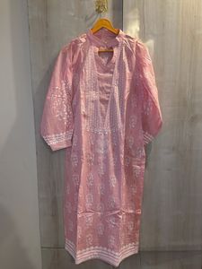 Pink Embroidered Kurti