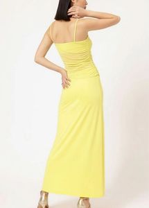 Yellow Sleeveless Maxi Co Ord Set
