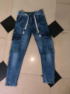 Waist (28-30)Trendy Cargo Jeans