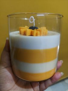 Glass Scented Candle With Sunflower