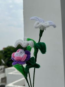 White And pink Daisy Bunch 🌸 Pipe Cleaner Flowers
