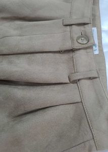 Tan Suede Style Shorts
