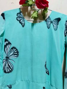 Butterfly Print Maxi Dress condition very 👍🏻 goo