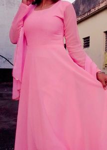 Pretty Pink Anarkali Suit