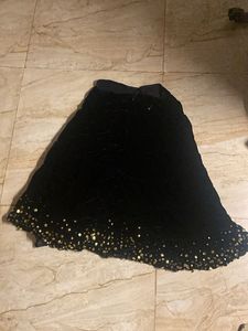 Black Velvet Skirt