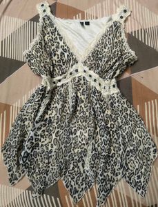 🐆 Y2K Fairy Grunge Leopard Print Top 🌸