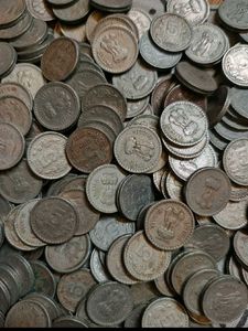 50 pcs 5 rs coins Vintage Indian Coin Collectio