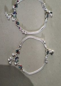 Gota chandi peacock dezine anklet