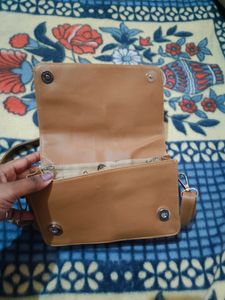 Quilted Brown Sling Bag