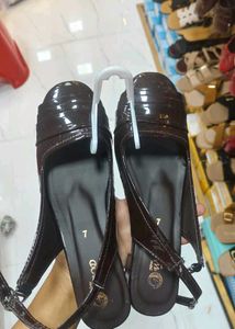 Coffee Brown Single Buckle Heels