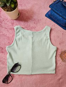 TOKYO TALKIES Mint Green Cropped Top