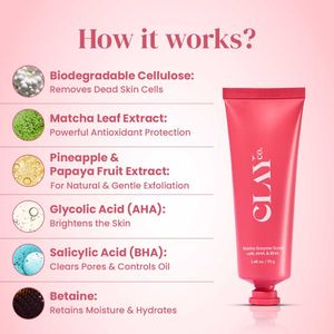 CLAY.co Matcha Enzyme Scrub