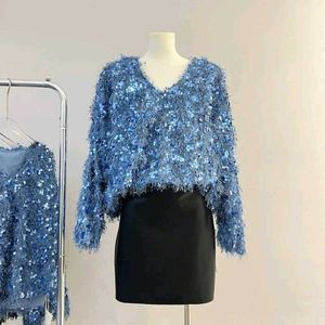 Blue Shimmer Party Top