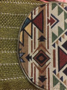 🆕 Olive Jute &amp; Leather Sling Bag