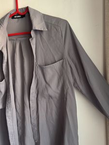 Grey Button-down