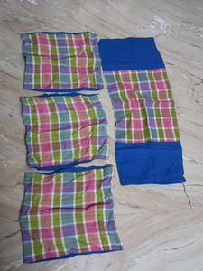 1 Single Bedsheet+1 round Cushion+3square Pillow C