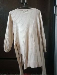 Cream Wrap Dress Aesthetic - Size XS To Large
