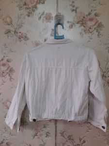 Casual White Denim Jacket