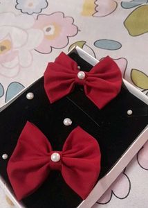 Mehroon Color Hair Bow