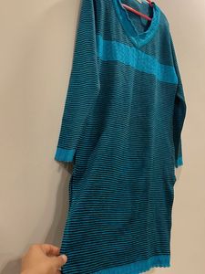 Wool Knit Pullover Long Top