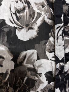 Floral Print Top - Black