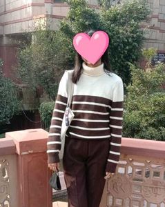 Striped Turtleneck Sweater