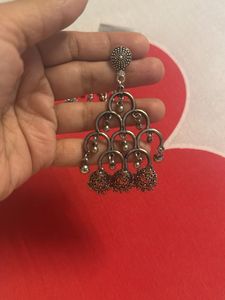 Silver Jhumka Earrings