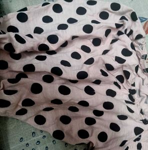 Polka Dot Smocked Crop Top